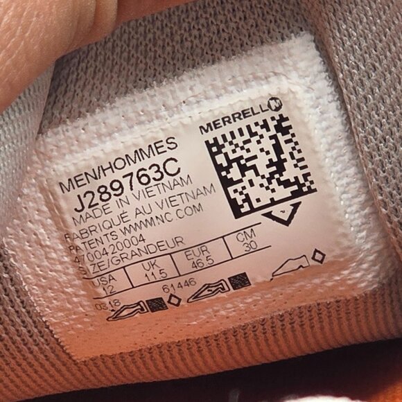 Merrell Riverbed Mens 12 Black Gray Hiking Shoes Lightweight Breathable Camping - Picture 6 of 13